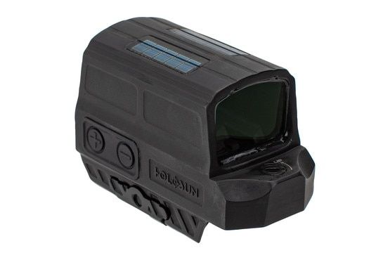 Holosun HE512T-GR Titanium Enclosed Green MRS Reflex Sight has push button controls